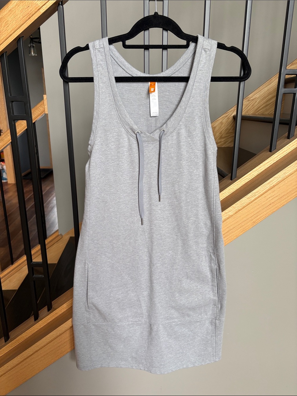 Lucy Light Gray Sleeveless Casual Tank Dress, XS